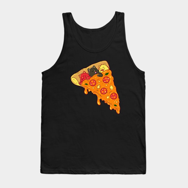 Pizza Cat Tank Top by Illustrasikuu